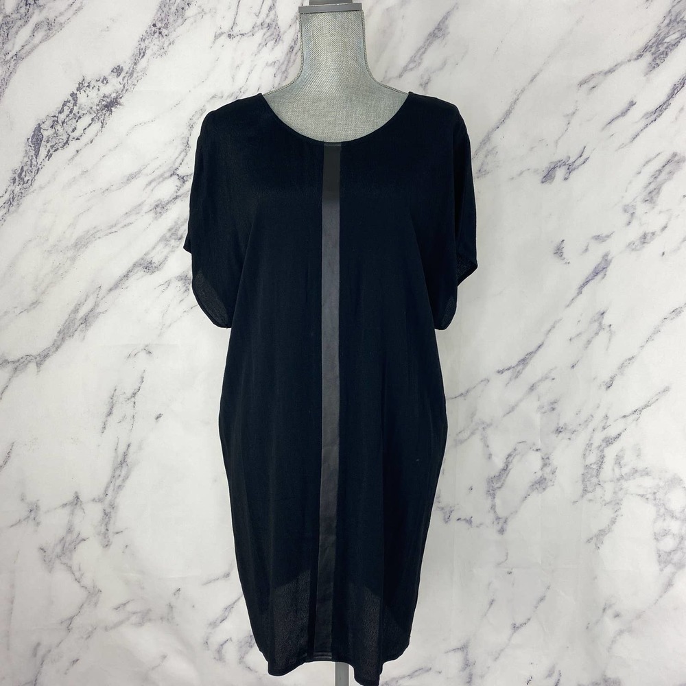 Madewell | Leather Edged Easy Shirt Dress | Sz XS